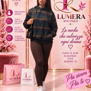 Felpa a Righe con Cappuccio
